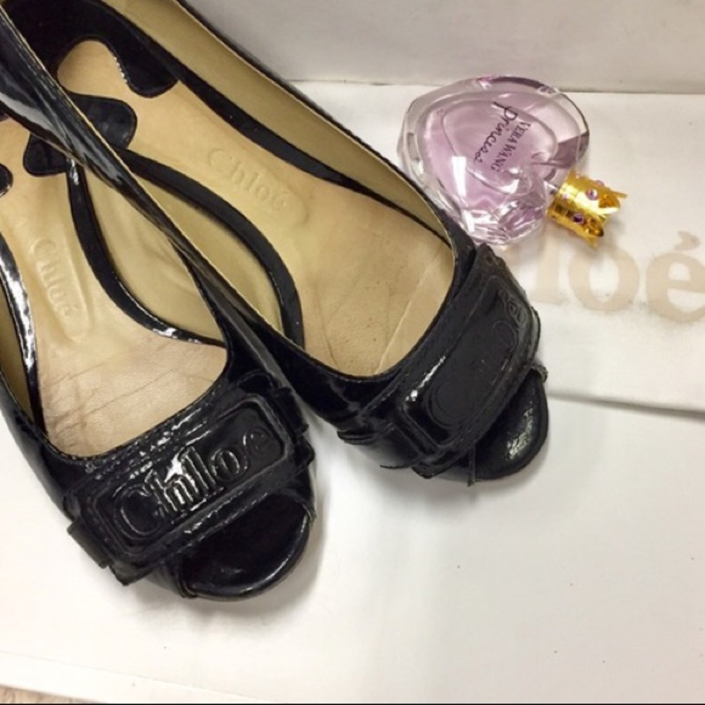 Authentic Patent leather Chloe flats